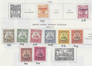 10 Samoa Mlh/mh Stamps From Quality Old Album 1899 - 1915