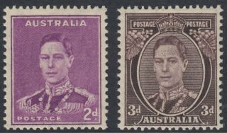 Australia 1941 2d & 3d Sg 185 & 187 Mounted