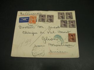 Egypt 1949 Registered Airmail Cover To Switzerland 2055