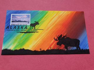 Usa Jan 3 2009 - Alaska Statehood - Hand Coloured First Day Cover