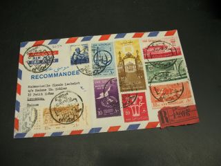 Egypt 1961 Registered Airmail Cover To Switzerland 2057