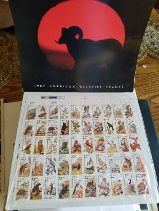 Us 1987 2286 - 2335 2335a North America Wildlife Sheet Of 50 Stamps Nh Mnh