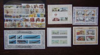 South West Africa 1974 1984 Sets M/s Birds Whales Mountains Nature Wildlife Mnh