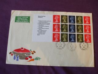 Gb - 1969 " £1 Stamps For Cooks Booklet Pane First Day Cover ".  Sg.  724n.