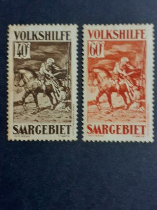 Saar Germany 2 Great Mnh Stamps As Per Photo.  Good Value.  Very