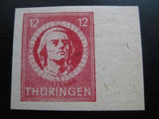 Thuringen Soviet Occupation Zone Mi.  97 Ax U Imperf Stamp Cv $42.  00