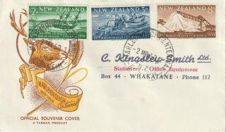 1959 Zealand Fdc Cover 100th Anniversary Marlborough
