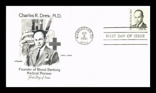 Dr Jim Stamps Us Dr Charles Drew Blood Banking First Day Cover Washington Dc