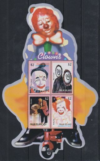 H304.  Palm Island - Mnh - Art - Clowns