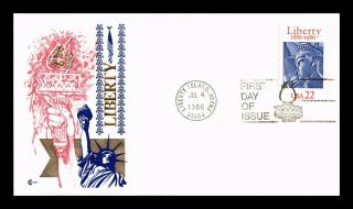 Dr Jim Stamps Us Statue Of Liberty Centennial Fdc Cover Craft Liberty Island