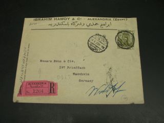 Egypt 1920 Registered Cover To Germany 2141