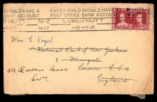 Mayfairstamps 1937 Zealand Child Have Bank Account Slogan Cancel To Engaldn