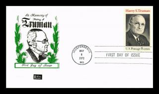Dr Jim Stamps Us President Harry S Truman Kolor Kover First Day Cover