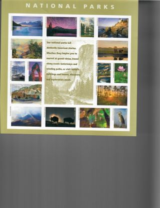 Us Stamps 5080 National Parks Sheet