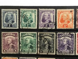 old stamps SARAWAK on stock card 2
