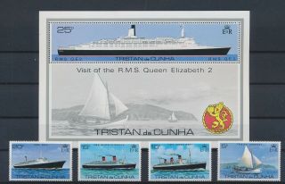 Lk70213 Tristan Da Cunha Ocean Liners Ships Fine Lot Mnh