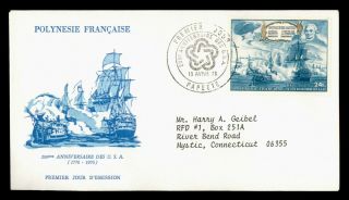 Dr Who 1976 French Polynesia Usa Bicentennial Fdc C126271