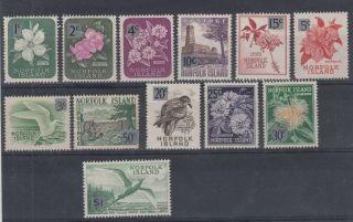 Norfolk Island Sg60/71 1966 Decimal Currency Mnh
