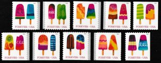 Us 5285 - 5294 Frozen Treats Forever Set (10 Single Stamps) Mnh 2018