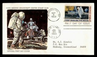 Dr Who 1969 Fdc Space Moon Landing C76 Apollo 11 Cachet E45189
