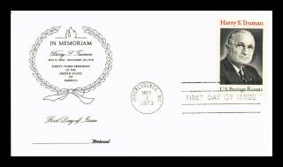 Dr Jim Stamps Us President Harry S Truman 8c Fdc Cover Independence Missouri