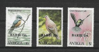 Barbuda:1980:birds,  Set & M/s.  L.  M.  C.  £18.  50p,