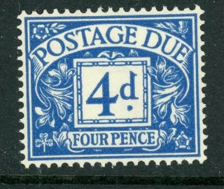 Gb 1955 4d Blue Postage Due Sg D51 Um/mnh