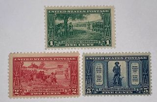 Travelstamps: 1925 US Stamps Scott s 617 - 19 og,  hinged,  set 2