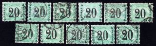 Egypt 1884 Stamps With Different Cancellation Mi 31 Cv=22€