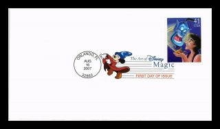Dr Jim Stamps Us Aladdin Genie Art Of Disney Magic Fdc Cover Uncacheted