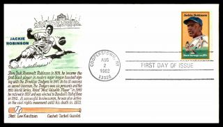 Mayfairstamps Us Fdc 1982 Torkel Gundel Jackie Robinson Hand Colored First Day C