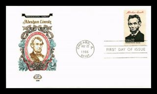 Us Cover Abraham Lincoln Presidential Series Fdc House Of Farnum Cachet
