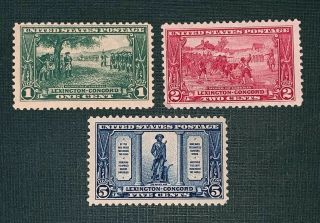 Travelstamps: 1925 Us Stamps Scott S 617 - 19 Og,  Light Hinge,  Set