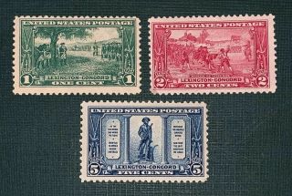 Travelstamps: 1925 US Stamps Scott s 617 - 19 og,  light hinge,  set 2