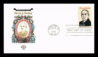 Dr Jim Stamps Us President Warren G Harding House Of Farnum Fdc Cover Chicago