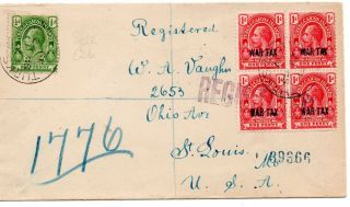 Turks & Caicos Islands 1919 Cover To St Louis Usa