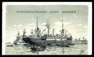 Mayfairstamps 1900s Ships Norddeutscher Lloyd Bremen Postcard Wwb45127