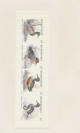 Xb65934 Belgium 1988 Ducks Animals Fauna Birds Booklet Mnh Fv 52 Bef