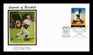 Us Cover Jackie Robinson Legends Of Baseball Fdc Colorano Silk Cachet