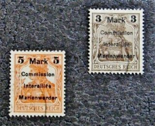 Nystamps German Marienwerder Stamp 34 35 $45