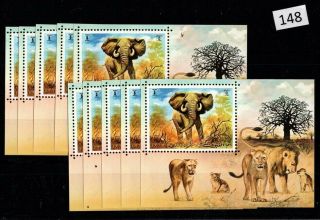 10x Umm Al Quwain - Mnh - Elephants,  Lions -