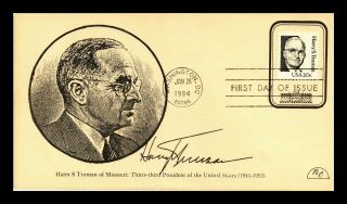 Dr Jim Stamps Us President Harry S Truman 20c First Day Cover Washington Dc