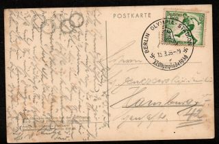 $germany Berlin 1936 Olympics Cancel On Postcard