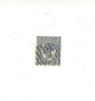 1897 Queensland Two Pence Lh Stamp