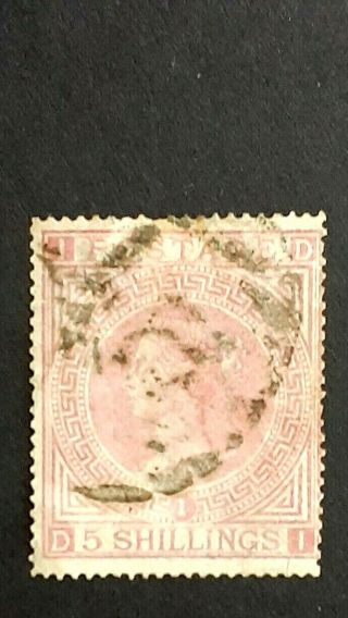Great Britain Queen Victoria 5/ - Stamp As Per Photo.  Cv $360.  00.