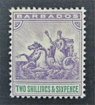 Nystamps British Barbados Stamp 80 Og H $135