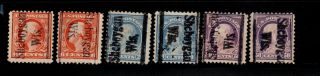 Sheboygan Wisconsin Precancels Type 410 - 6 Stamps
