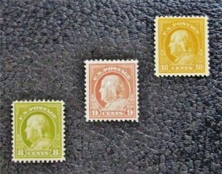 Nystamps Us Stamp 508 - 510 Og H $40 Franklin