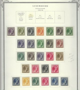 Classic Luxembourg.  159 - 185 (cpl Set).  1925/28.  27 Diff.  Scv $55.  95