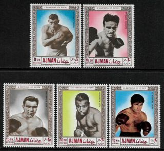 Ajman Michel 382 - 6 Mnh Set - Boxers - Famous Athletes - Boxing